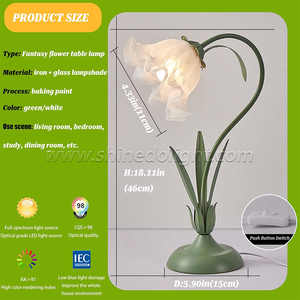 <span class=keywords><strong>Lampada</strong></span> da comodino retrò francese <span class=keywords><strong>lampada</strong></span> da camera da letto in regalo di compleanno della ragazza piccola <span class=keywords><strong>lampada</strong></span> giglio della valle americana - Product Image 3