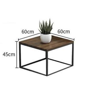 Tavolino da Caffè Moderno <span class=keywords><strong>Quadrato</strong></span> con Piano in <span class=keywords><strong>Legno</strong></span> e Struttura in Metallo Resistente per Camera da Letto e Soggiorno - Product Image 5