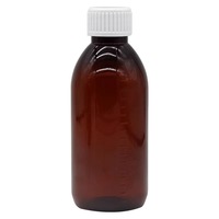 Bouteille de sirop contre la toux Prométhezine en plastique 8oz 250ml bouteilles de médicaments vides en PET ambré