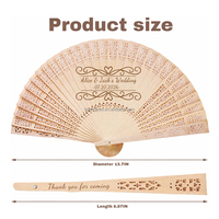 23cm Chinesischer Handfächer Hochzeitsdekoration Holz-Handfächer Maßgefertigte Tragbare Handfächer für Werbegeschenke Souvenirs