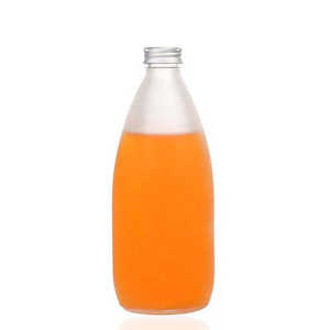 Bouteille en verre givré personnalisée avec étiquette transparente de 250 ml et 500 ml pour café, boissons, jus de fruits, lait, vin, avec bouchon à vis en aluminium - Product Image 5