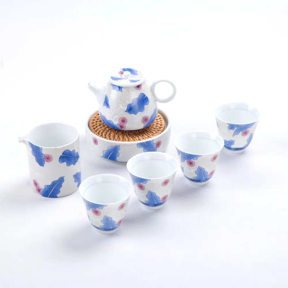 New Arrival cao cấp xương Trung Quốc Tea Set Trung Quốc Phong cách ấm trà trắng sứ Tea Cup tiếp nhận Bộ trà