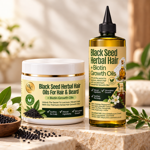 Aceite y Bálsamo Capilar Herbal de Semilla Negra 250ml, Biotina Natural para el Crecimiento del Cabello y la Barba - Product Image 1