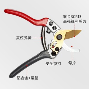 Cisailles de taille Guanglong Works, lame en acier allié de 65 mm, diamètre de coupe de 30 à 50 mm, pour arbres fruitiers et usage en jardin - Product Image 1