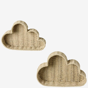 Ensemble d'<span class=keywords><strong>étagère</strong></span>s murales en rotin en forme de nuage tissé à la main, <span class=keywords><strong>étagère</strong></span> de rangement en <span class=keywords><strong>osier</strong></span> naturel pour la chambre d'enfant, <span class=keywords><strong>étagère</strong></span> murale décorative pour la décoration de la chambre d'enfant - Product Image 3