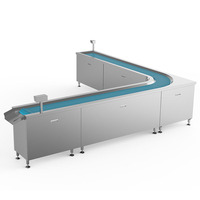 Convoyeur automatique de tri de vaisselle en acier inoxydable industriel pour lignes de lavage de vaisselle d'hôtels, restaurants, hôpitaux et écoles