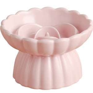 Pé alto Cerâmica Pet Bowl Slow Food Bowl com Vômito Proteção para Cães e Gatos Espinha Elevada <span class=keywords><strong>Cat</strong></span> Food Bowl - Product Image 5