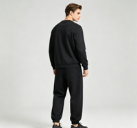 Pantalon de jogging pour homme, style streetwear, en toile épaisse, coupe droite, imprimé automne, taille élastique avec cordon de serrage