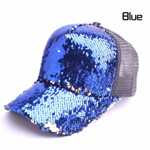 Hot <b>Summer</b> Women Baseball <b>Caps</b> Sequins Mesh <b>Cap</b> Adjustable Fashion Hats Sports Floral Paillette Adjustable Sequin Hat - Product Image 2