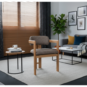 Premium Quality Solid Wood <b>Chair</b> with Fabric Upholstery Modern Durable Design for Home Office and Hospitality Use - Product Image 3