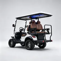 Voiturette de golf électrique de luxe pour 4 passagers, couleur personnalisée, batterie lithium longue portée