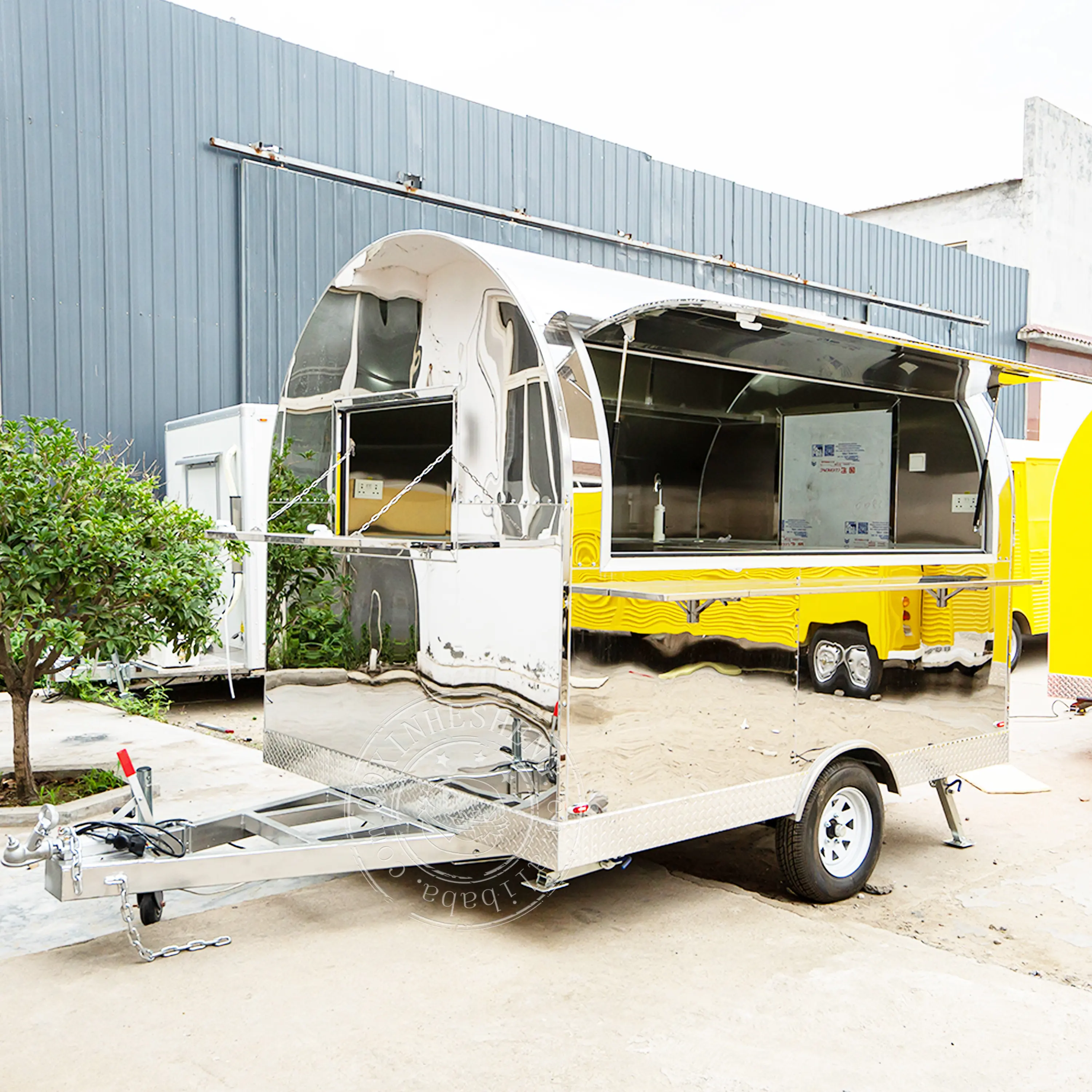 Aprovado Fast Food Cart Mobile1 Airstream Food Truck Food Trailers Totalmente Equipado Nós Padrões