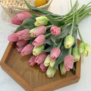 Ramo de Tulipanes Artificiales de 30cm-100cm de Altura, Simulación Realista, Decoración Moderna para el Hogar y Bodas, Flores de Plástico - Product Image 4