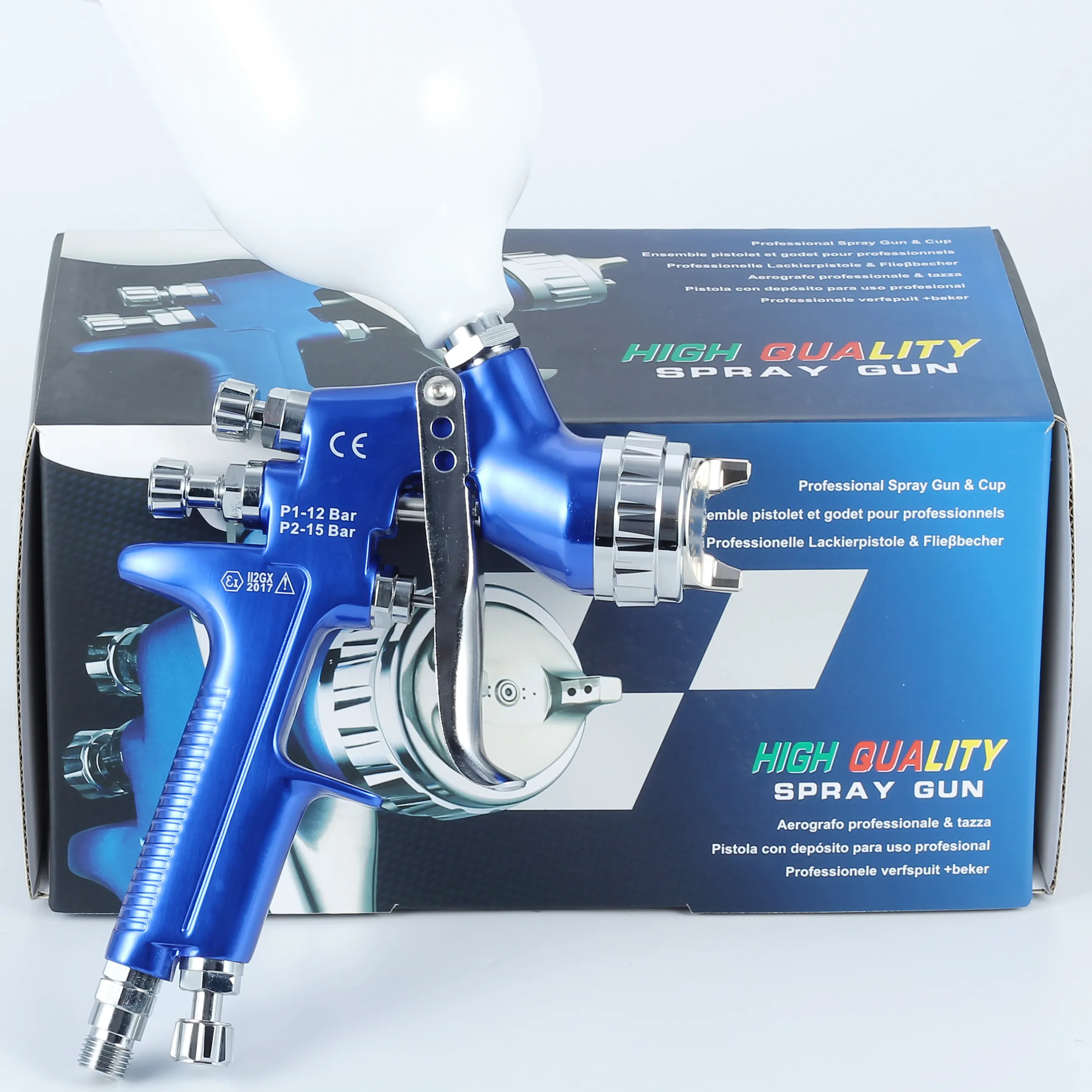 Automotive a base acquosa di pistole a spruzzo tedesco della vernice della pistola per la pittura TT Vernice Auto blu Pistola Ugello 1.3 millimetri 600ml