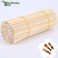 Brochettes de barbecue en bambou naturel durable, vente en gros, haute qualité, très demandées, longueur personnalisable, brochettes de barbecue rondes en bambou