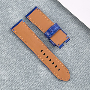 Correa de Reloj de Cuero Genuino Transpirable de Alta Calidad, Repuesto para <span class=keywords><strong>Panera</strong></span> de 22mm y 24mm, Correas de Cocodrilo en Varios Colores - Product Image 2
