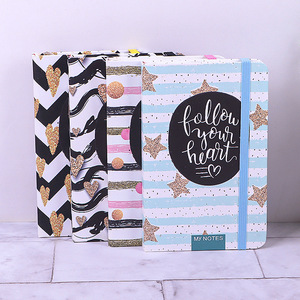 Cuaderno forrado de rejilla de tamaño B5 al por mayor Corazón de estrella dorada hecho en Shanghái PP papelería regalo costura estudiante diario cuaderno chino - Product Image 3