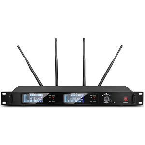 Micro-casque sans fil OEM DR80A UHF à 2 canaux avec suppression du bruit pour l'enseignement et les spectacles sur scène - Vente chaude - Product Image 5