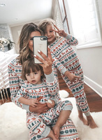 Vente en gros – Nouveauté 2026 – Ensemble de pyjamas personnalisés pour l'hiver – Pyjamas en coton assortis pour femmes, hommes, familles, couples, mères et enfants – Pyjamas de Noël