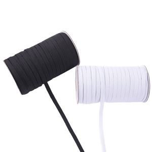 Vente en gros de bande élastique plate en polyester noir blanc de 3mm à 12mm pour accessoires de vêtement - Product Image 5