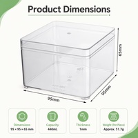 Couvercle de boîte alimentaire en PS haute transparence, 4 pouces, qualité alimentaire, épaisseur 1 mm, personnalisable, pour gâteaux, biscuits, pâtisseries, JNH-004