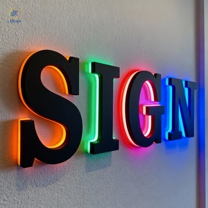 Letrero <span class=keywords><strong>LED</strong></span> con Logotipo RGB del Fabricante Original, Letras con Retroiluminación <span class=keywords><strong>LED</strong></span>, Letreros Programables con Letras <span class=keywords><strong>LED</strong></span> 3D para Exteriores, para Bares y Discotecas - Product Image 1