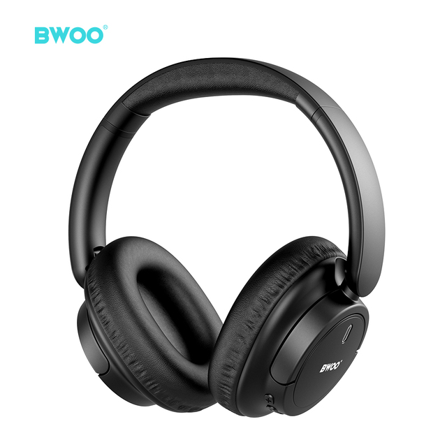 BWOO ENC Wireless Noise Cancelling Over-ear Headset Hifi Stereo Headphones Gaming Earphone With Microphone