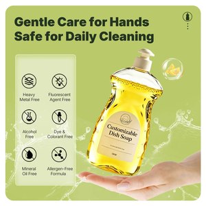 Liquide lave-vaisselle 500ml Cuisine Écologique |   Parfum Frais |   Nettoyage haute efficacité |   <span class=keywords><strong>Service</strong></span> de personnalisation de logo ODM - Product Image 5