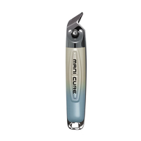 Ensemble de coupe-ongles en acier inoxydable 5 en 1 avec coupe-ongles et lime à ongles en verre, coffret cadeau de manucure luxueux