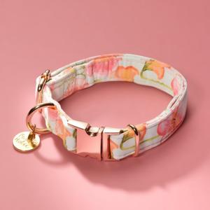 Collar para Perro Ajustable de Lujo Moderno y Elegante, Talla S, Ligero, de Algodón Suave, con Patrón Impreso Personalizado y Hebilla Cómoda - Product Image 1