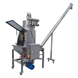 Machine d'alimentation à vis sans fin pour poudre de sucre en acier inoxydable SUS304 de qualité alimentaire, 3m³/h, avec convoyeur vibrant incliné et sans poussière - Product Image 1