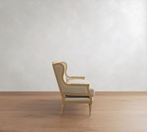 Magnifique canapé <span class=keywords><strong>vintage</strong></span> américain en chêne, causeuse en tissu de lin de taille personnalisable, canapé deux places de luxe en bois authentique sculpté à la main - Product Image 5