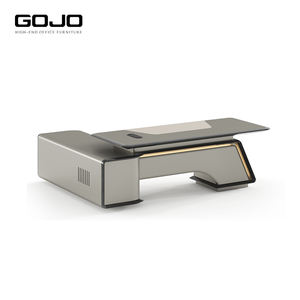 Nuevos muebles de oficina modernos Los últimos diseños de escritorio de oficina Ceo <span class=keywords><strong>Executive</strong></span> Desk Manager Mesa de muebles comerciales en forma de L - Product Image 4