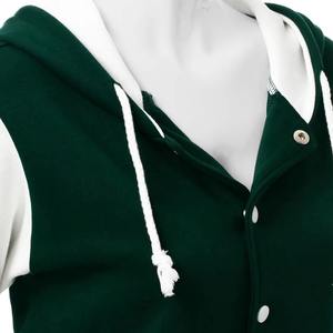 2024 chaqueta de bombardero de béisbol negra Regular personalizada para hombre OEM mangas de cuero fino parches bordados de chenilla universitaria High Street - Product Image 3