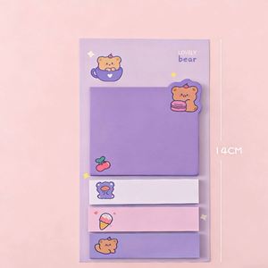<b>Cute</b> Cartoon Animal Themed Sticky Notes Page Markers Set Pastel Colors <b>Bear</b>/Sheep/Pig Designs Self-Adhesive School - Product Image 5