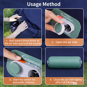 Sofá Inflable Automático de un Botón, Ultraligero (1.2 kg), Impermeable, de Nailon, Portátil, para <span class=keywords><strong>Playa</strong></span>, Viajes y Camping - Product Image 4