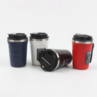 Gobelet isotherme anti-renversement avec base à ventouse, 380 ml, 510 ml, affichage LED de la température, doublure en acier inoxydable intelligent, tasse à café