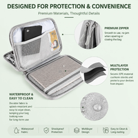 Pochette de rangement portable grande capacité résistante à l'eau pour accessoires électroniques de voyage, organiseur pour batterie externe et passeport