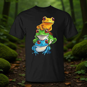 T-shirt Frog Pile pour hommes et femmes, motif animal amusant, vêtements décontractés - Product Image 3