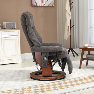 Fauteuil inclinable moderne kaki avec repose-pieds, collection de meubles de salon Haberdashery - Product Image 4