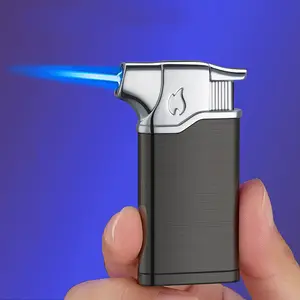 Mechero de butano de alta calidad para cocina, encendedor de Gas rellenable para barbacoa, elegante y a prueba de viento, llama de chorro - Product Image 1