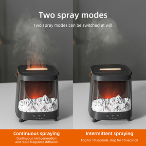 2025 nuevo diseño colorido 3D simulación chimenea aire Aroma difusor USB Personal escritorio silencioso volcán humidificador - Product Image 4