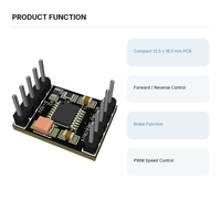 Module de commande de moteur DC double miniature avec contrôle de vitesse PWM, marche avant/arrière et freinage pour voiture robot Arduino
