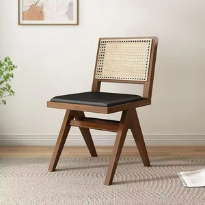 JP haut <span class=keywords><strong>de</strong></span> gamme en caoutchouc bois jambes rotin siège chaise <span class=keywords><strong>de</strong></span> loisirs Vintage bois Accent café canne rotin chaise <span class=keywords><strong>de</strong></span> salle à manger - Product Image 3