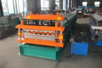 Rouleau ondulé de toit IBR de profil en acier de double couche de vente chaude formant la machine pour la construction de maison