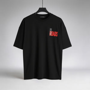 เสื้อยืดโอเวอร์ไซส์สีดำสำหรับผู้ชาย ขายดี สำหรับฤดูร้อน ผ้าเจอร์ซีย์เดี่ยว 180 GSM ผ้าฝ้าย 100% - Product Image 1