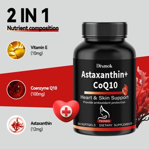 Hoogwaardige natuurlijke huidverlichtende Astaxanthine + Co-enzym <span class=keywords><strong>Q10</strong></span> antioxidant softgel <span class=keywords><strong>capsules</strong></span>, 60 stuks - Product Image 1