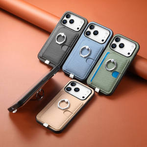 Funda Protectora para Teléfono con Diseño Empresarial Anti-Caídas, Material PU, Impermeable y Resistente a Impactos, con Función de Soporte para Tarjetas de Crédito, 15 Pro - Product Image 3