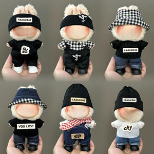 AhsKacno Kawaii DIY Costume pour poupées 17cm Soft Cotton Cape Bib Cute Baby Clothes Sitting Cartoon Toy Figures Accessory 1:6 - Product Image 1