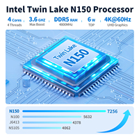 Mini PC CWWK F11 Firewall N150 con 6 puertos LAN 2.5GbE i226V, AES-NI, DDR5, 2x NVMe, dispositivo micro router OPNsense sin ventilador, hardware pfSense.